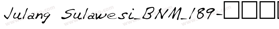 Julang Sulawesi_BNM_189字体转换